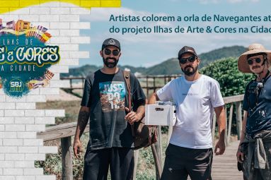 Artistas colorem a orla de Navegantes através do projeto Ilhas de Arte & Cores na Cidade